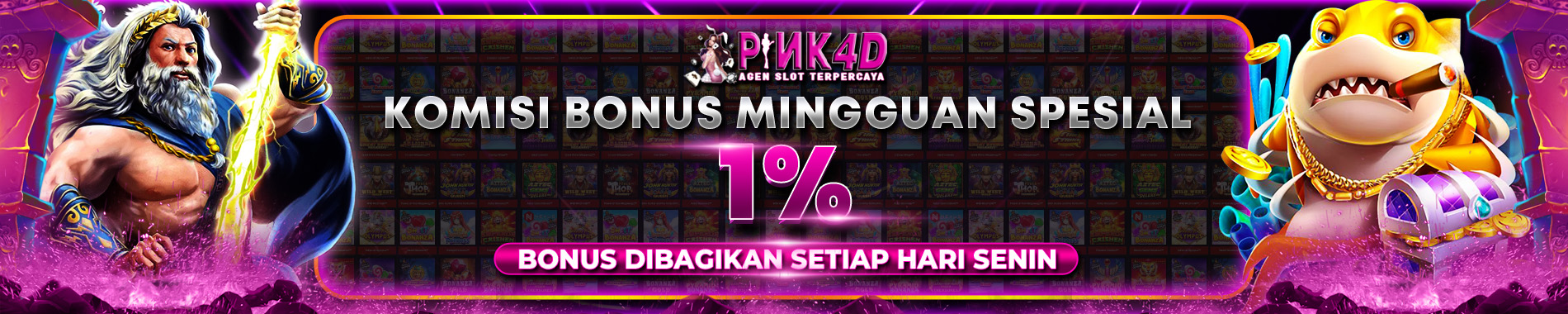 KOMISI BONUS MINGGUAN 1% SETIAP HARI